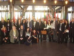 The group visit the European Court of Justice in Luxembourg.