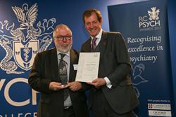 Prof Rob Poole (right) with Alistair Campbell.