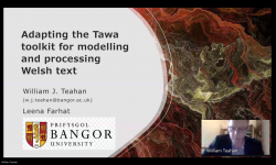 Dr William Teahan presenting the Tawa toolkit