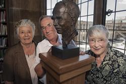 left-right:   Nanw Williams, Owain Tudur and Sian Williams, children of  Bob Owen, Croesor .