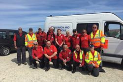 Harriet with her fellow MônSAR team members.: A search exercise at South Stack, Holyhead