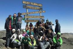 At the summit of Kilimanjaro