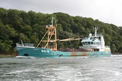 One of the mussel fleet fishing from Port Penrhyn, ϲʿ