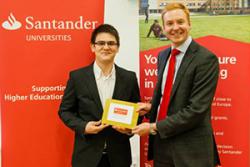 Luke Ellis, UK Relationship Director for Santander Universities presented the award at the recent BEA celebrations.