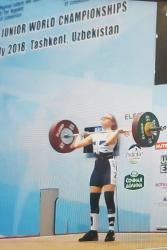 Catrin competing in Uzbekistan recently.