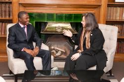 Chevening Scholars past and present: Professor Linton welcomes Damian to Bangor Law School