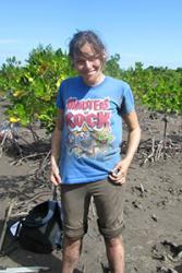 Charli Mortimer among mangroves in East Africa.