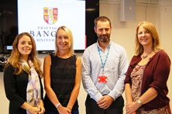  The four successful physiotherapists: Maddy Nicholson, Cathy Wynne, Rob Caine and Ann Harpum.