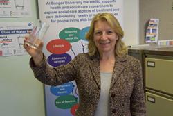  Prof Jane Noyes raises a glass for World Kidney Day.