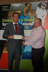 Ben receiving the Llew Rees Award