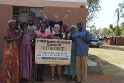 The Researchers, Deborah Amulen, Guy Smagghe and Paul Cross (centre, rear) with some of the research participants in Uganda.