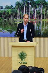 HRH The Duke of Cambridge, closing the Conference.: Image courtesy of  XTBG Janpeng Wan.