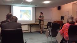 Soran Qader delivering his presentation on Uti Possidetis