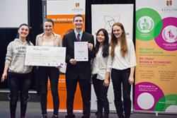 Enterprise by design winning team for 2016 were  ‘Innovation’ )left - right) are Zehra Merve Okhiz, Kat Atkinson, Andy Leavers, Guidan Ke and Paula Noon.