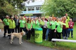 Waste Awareness Week got off to a flying start with the launch of the Every Can Counts bins - this one is at the Ffriddoedd Student Village.