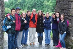 The Fulbright students with Bangor Course Director, Tecwyn Vaughan Jones