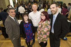 L-R Dr Sa'ad Mansoor, Head of the School; Coran Jones, Computer Information Systems for Business; Gareth Henshall, Computer Information Systems; Alison Miller, Computer Information Systems & Dr Jonathon Roberts,  Lecturer