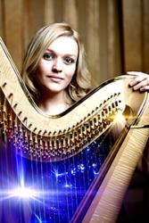 Harpist, Hannah Stone, who will perform with Sir Bryn Terfel.