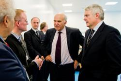 Dr Peter Holliman discussed his collaboration work with Energy Secretary Vice Cable and First Minister Carwyn Jones.