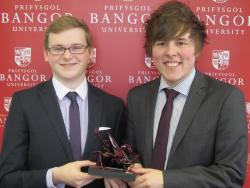 Aaron Clegg (left) and Adam Gulliver, champions of the 2014 LexisNexis Welsh National Mooting Competition.