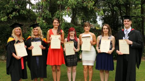 Some of the graduates awarded prizes for achieving First Class Honours