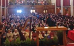 The scene is set for a Graduation Ceremony at the University's Pritchard Jones Hall.