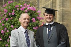 Josh with his Grandfather, who also graduated from Bangor in the 60s