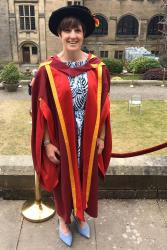 Leonie at her recent PhD Graduation Ceremony