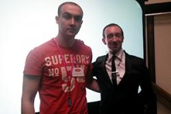 Luke Cleverly with Sheridan Simove, a serial entrepreneur/motivational speaker/channel 4’s commissioning director of Big Brother in 2003