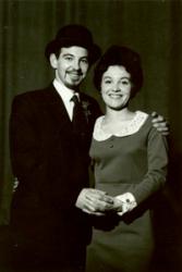 Actors John Ogwen and Maureen Rhys in a student production during their student days.