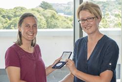 Megan Barker with Professor Carol Tully