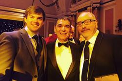 L-r: Steffan Roberts, Dr Malcolm Godwin and Prof Christopher Burton at the Awards Evening.