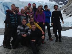 Matt with the Norwegian students at the end of the fieldcourse.