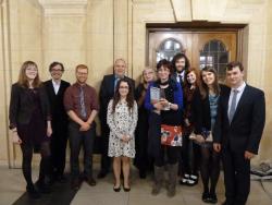 Staff and students from the School of History are joined at the Awards by two former Bangor History graduates:  Antony Butcher (SU President) and Rhys Taylor (VP for Education and Welfare)