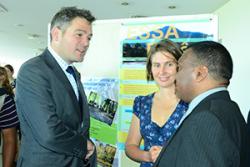 Dr Julia Jones with Timothy Smart, the UK Ambassador to Madagascar at the project launch.