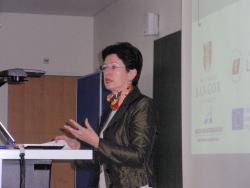 Guest speaker Barbara Lochbihler MEP delivers a fascinating lecture