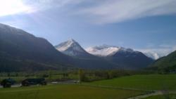 The view from Jostedalen Hotel (where we were staying).  ©Dr Lynda Yorke