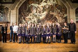 Pupils from Rhyl High School, one of the many local schools involved, visited the University to receive certificates at the end of their programme last year.