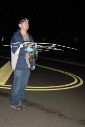 Dr Richard Holland tracking bats.