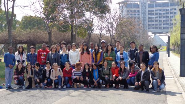 Professor Linton with some of her students 