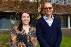 Dr Georgina Brennan and Prof Simon Creer who lead the work from Bangor University.