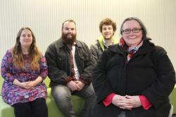 Siân with some of her students.