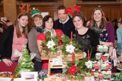 Judges; John Jackson and Mari Roberts (right) with winning stall holders, Tinsel a Sbeis.