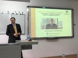 Professor Jonathan Williams presenting at Tianjin Normal University