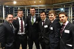 Left-Right are both School of Psychology team members: James Gilespie, Bryan Walls, James Gudgeon, Jamie Muir, William Morgan and Manuel Calatrava Conesa