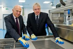 Energy Secretary Vince Cable and First Minister Carwyn Jones at the SPECIFI pilot plant recently