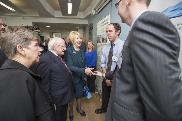 Ireland-Wales INTERREG Event in Swansea: President Michael D Higgins meets Prysor and Aonghus