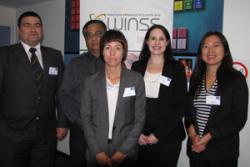 Left - right: Dr Alaa Elbetany, Project Co-Ordinator, Bangor University; Dr Raj Bhardwaj, Agilent Technologies;Dr Anna Codina, Bruker UK Ltd; Dr June Frisby, Project Manager, WIT, Dr Hongyn Tai, Project Manager, Bangor University.