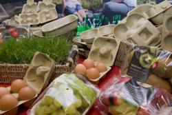 Some of the grass-based packaging is beingused bu a major UK supermarket.