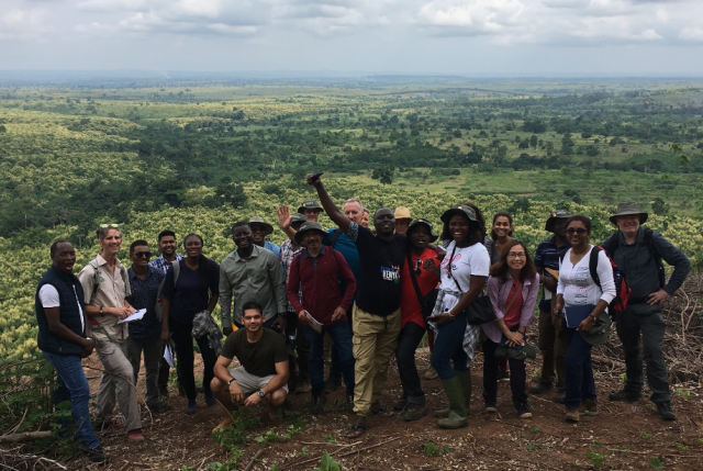 CSC scholars, staff and hosts on the MSc Tropical Forestry Study Tour in Ghana. © James Walmsley